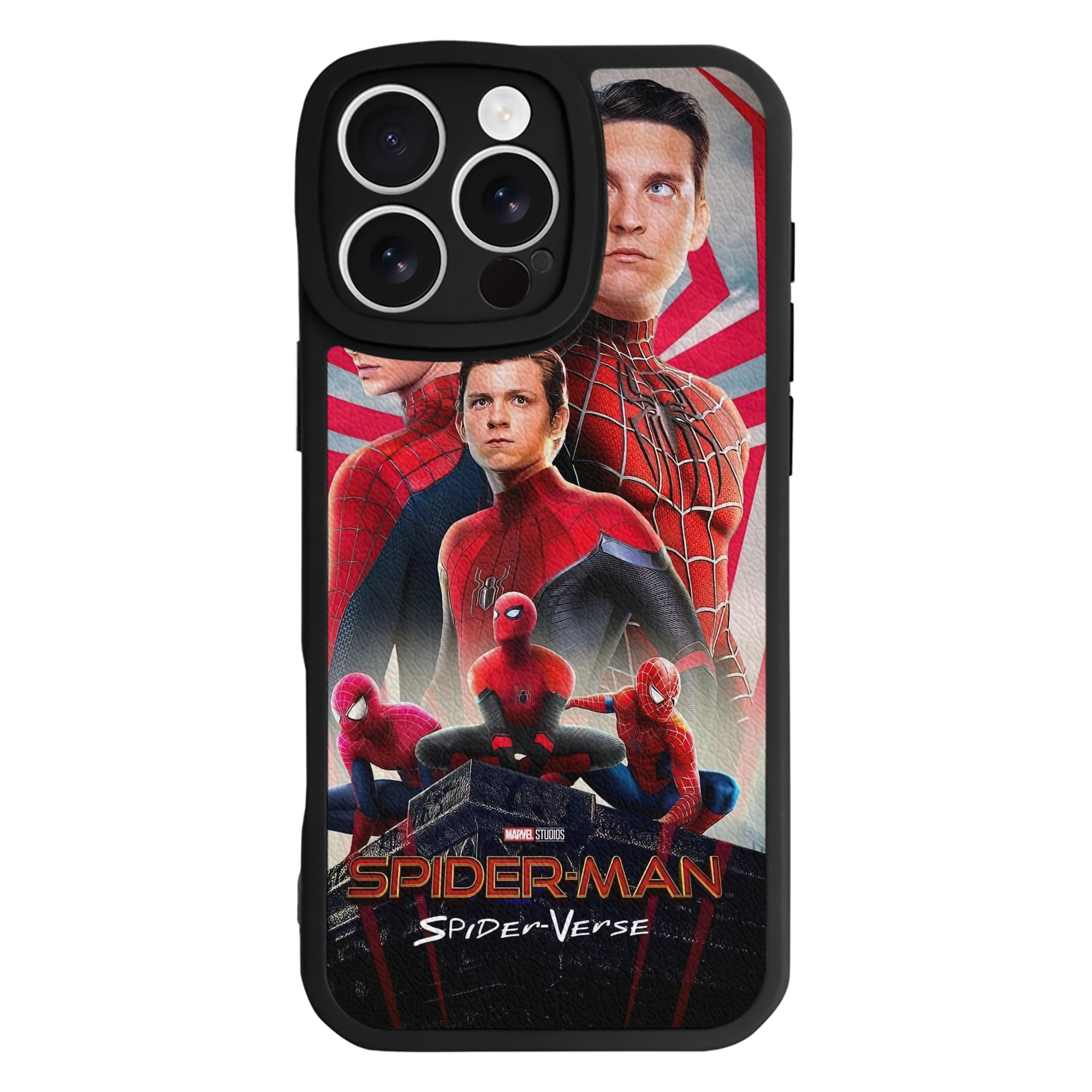 （画像用） Spider Man スパイダーマン 【iPhone 16シリーズ対応】シリコンスマホケース（レザー調） 材質：シリコン